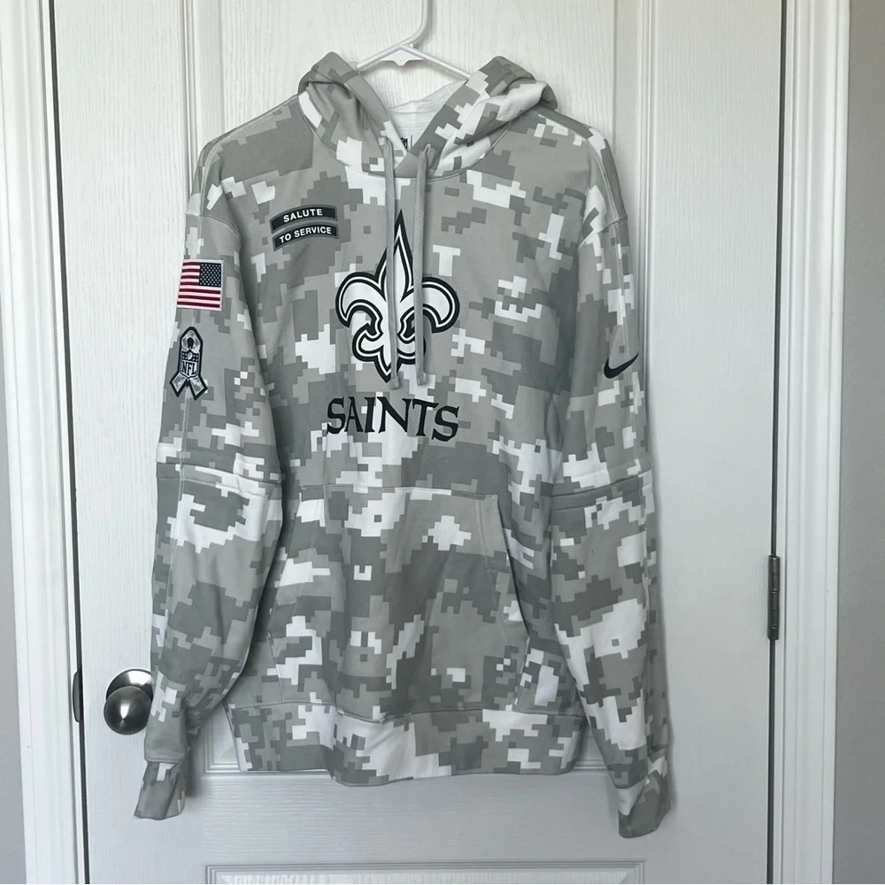 Nike New Orleans Saints Salute to Service Hoodie Sweatshirt Mens Size Medium